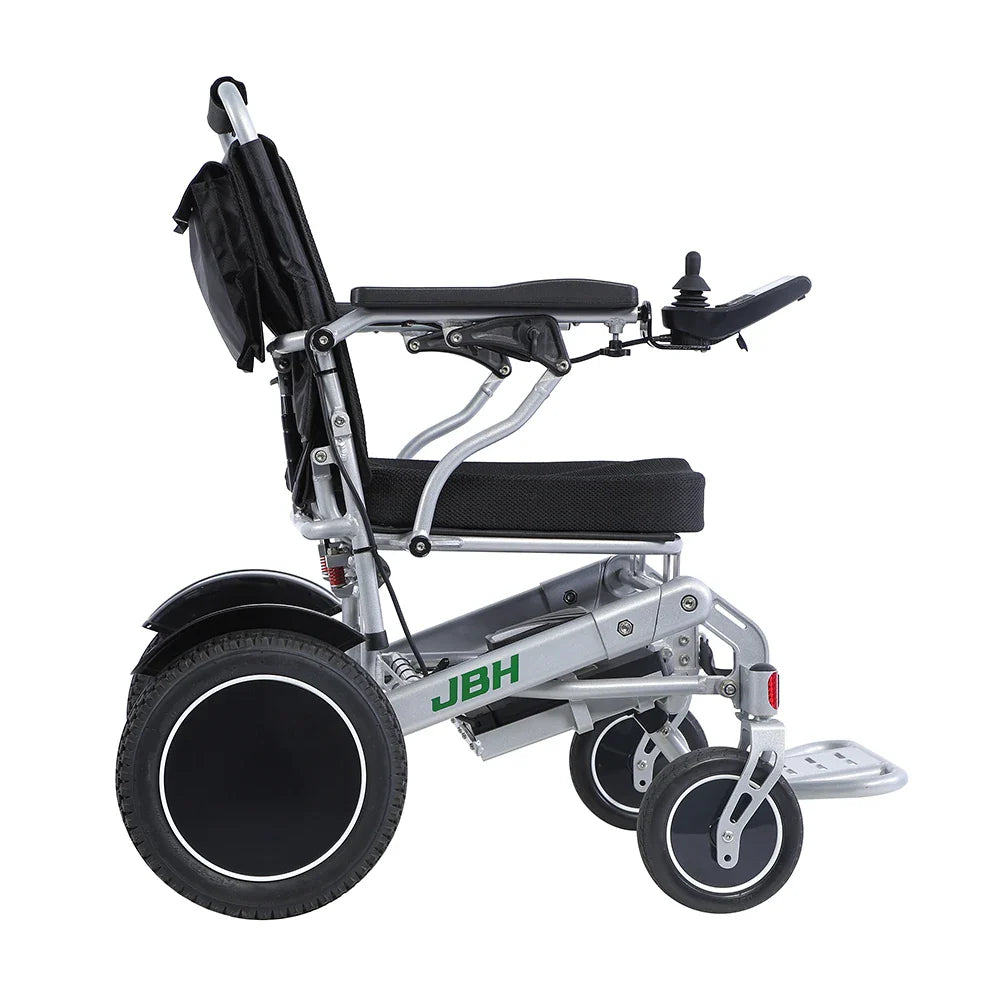 HKM-860691 Compact Folding Electric Wheelchair with Bluetooth Remote and Large Wheels