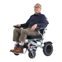 HKM-860691 Compact Folding Electric Wheelchair with Bluetooth Remote and Large Wheels