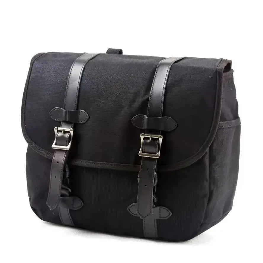 HKM-860691 Vintage Waterproof Batik Canvas Motorcycle Side Bag - Khaki, Army Green, Black