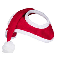 HKM-8607165 Solid Color Velvet Party Christmas Hat and Baby Shoe Set for Winter Celebrations