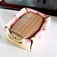 HKM-8607549 Cozy Removable and Washable Thick Cat and Dog Kennel in Floral Design