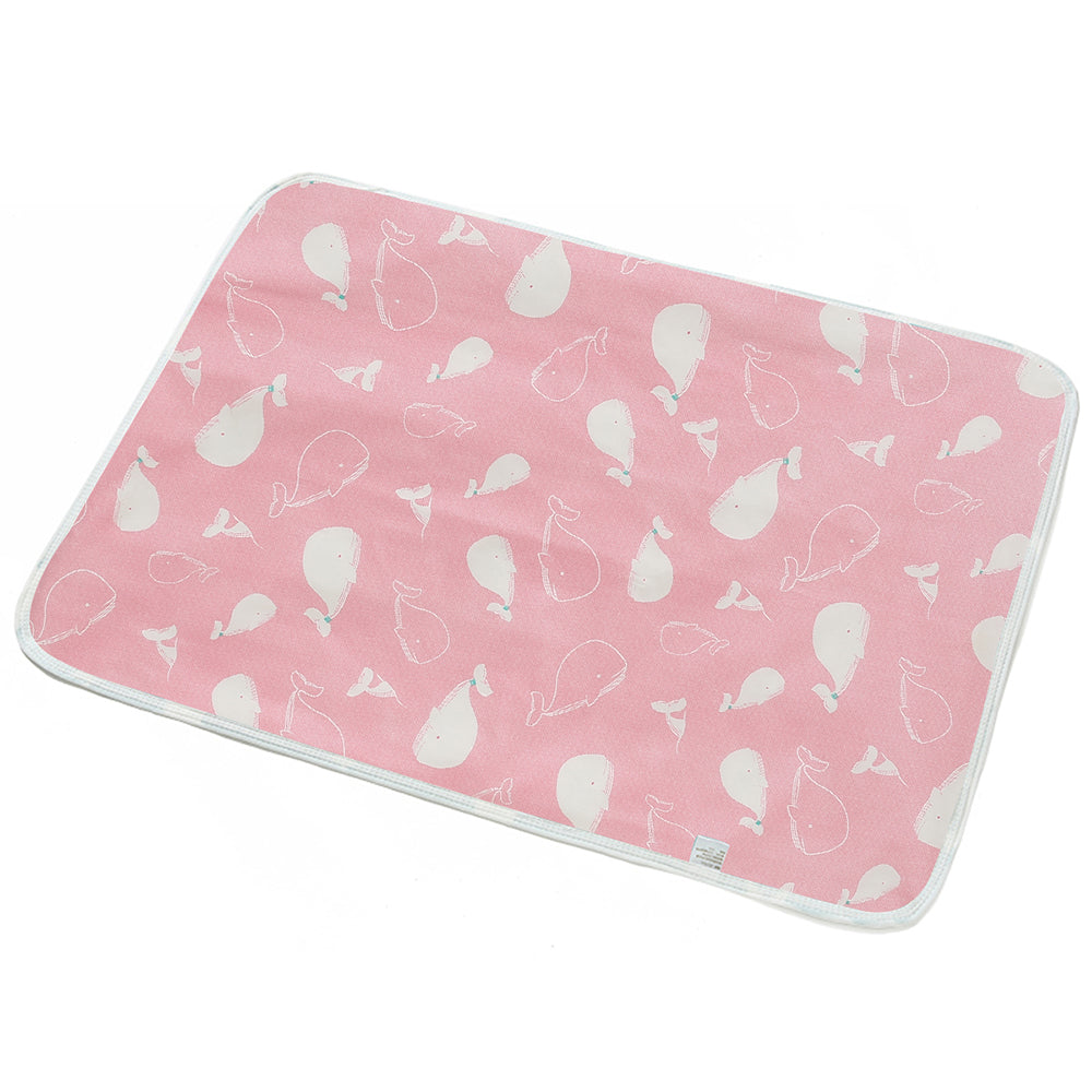 HKM-8609341 Washable Leak-Proof Menstrual Mattress for Baby Girls – 50x70cm with Cartoon Whale, Raindrop, and Cloud Design