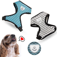 HKM-861011 Breathable Reflective Chest Strap for Cats and Dogs with Traction Rope - Available in Blue and White