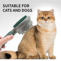 HKM-8610749 2in1 Cat and Dog Grooming Brush with Soft Rubber Pins for Bathing, Shedding, and Massaging Long-Haired Pets