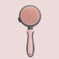 HKM-8610749 2in1 Cat and Dog Grooming Brush with Soft Rubber Pins for Bathing, Shedding, and Massaging Long-Haired Pets