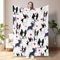 HKM-861139 Soft Fleece Dog Blanket - Lightweight Flannel Throw for Couches and Beds, Multiple Sizes Available