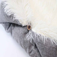 HKM-8611517 Cozy Cat Sleeping Pad Blanket in White and Grey Plush §էݧñ Maximum Comfort