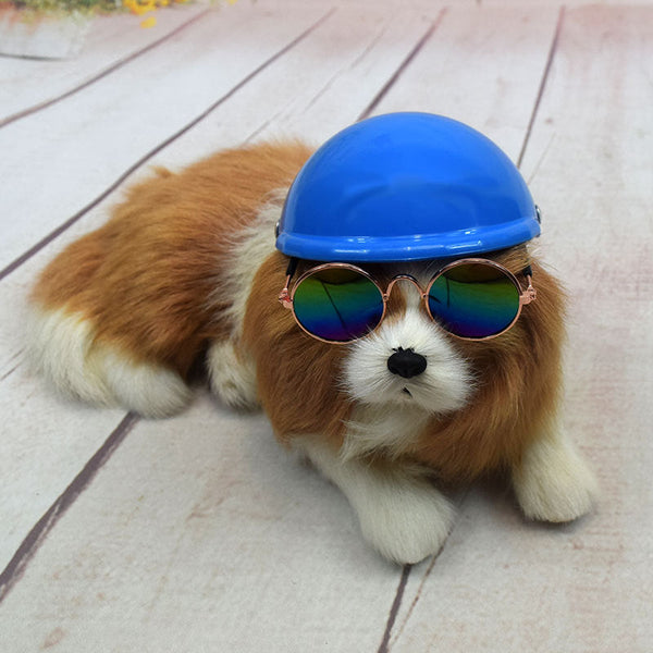 HKM-8612029 Dog Motorcycle Helmet - Stylish Plastic Cap for Small Dogs in Multiple Colors
