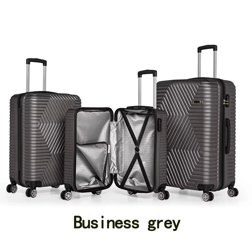 HKM-861203 Multifunctional Rolling Suitcase Set - 20, 24 & 28 Inch Trolley Bags for Boys