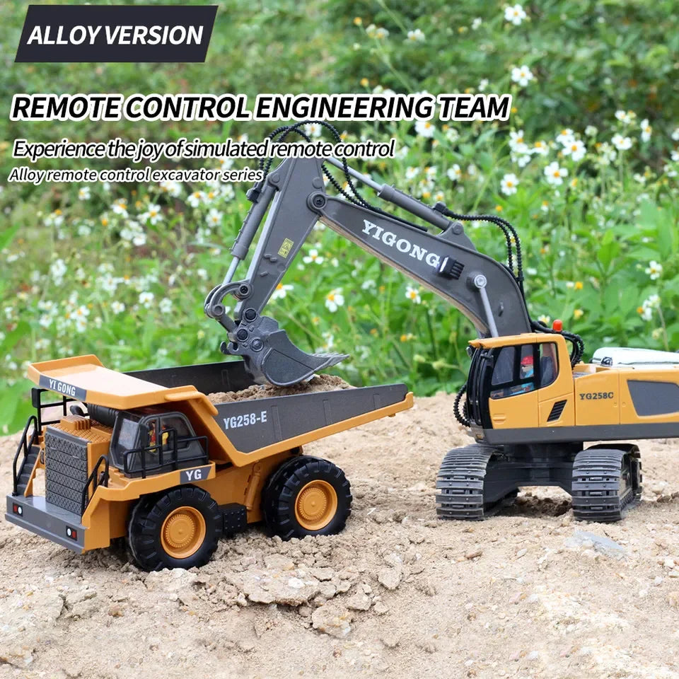 HKM-861267 1:20 Scale 11 Channel 2.4GHz Remote Control Excavator Construction Toy
