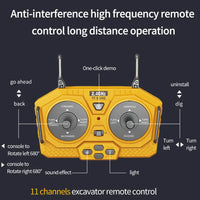 HKM-861267 1:20 Scale 11 Channel 2.4GHz Remote Control Excavator Construction Toy