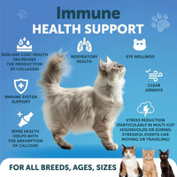 HKM-8613309 L-Lysine Powder Supplement for Cats - Immune and Eye Health Support, 900mg Serving for Respiratory Wellness