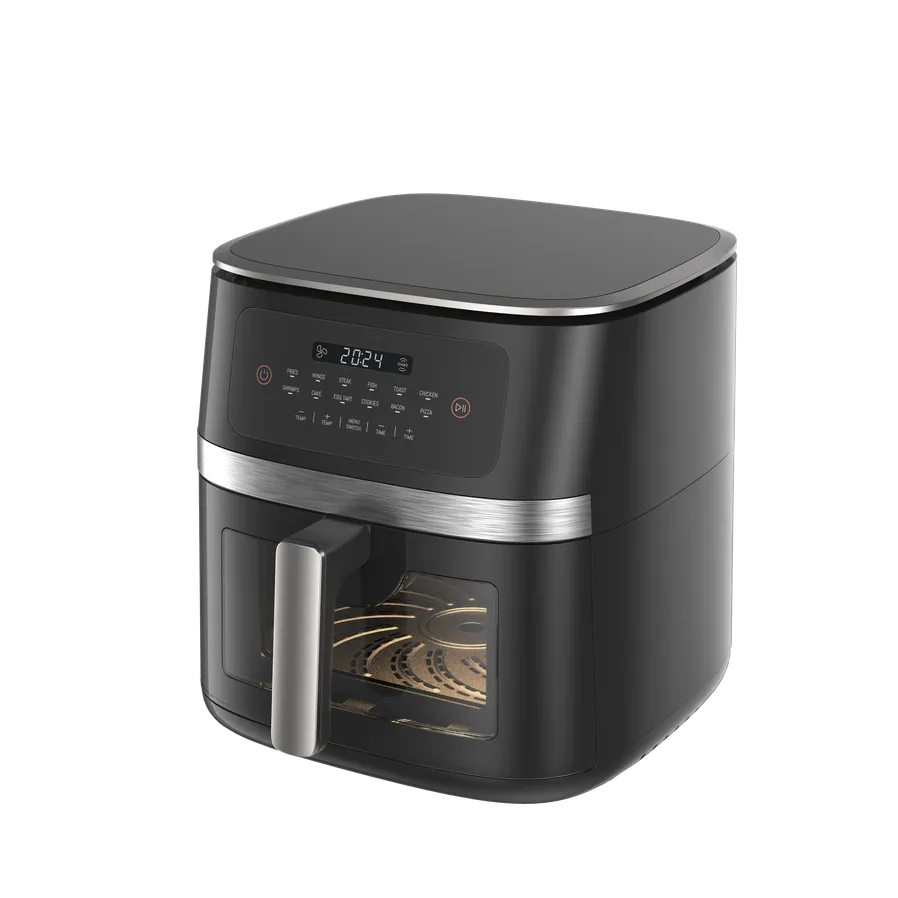 HKM-861395 7L Electric Wood Pellet Smoke Air Fryer with 360 Cooking Technology