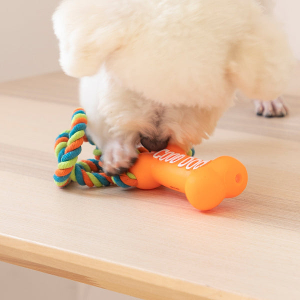 HKM-8614077 Durable Bite-Resistant Dog Bone Toy with Vocalization - Available in Multiple Colors