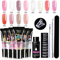 HKM-861459 7-Piece UV/LED Nail Art Crystal Extender Set - 12 Color Resin Nail Polish, 1.5ml Each