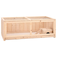 HKM-8614845 Solid Fir Wood Hamster Cage with Wire Mesh Roof – Ideal for Small Pets, Easy to Clean, 104x52x38 cm