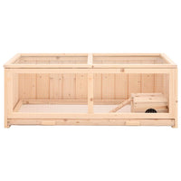 HKM-8614845 Solid Fir Wood Hamster Cage with Wire Mesh Roof – Ideal for Small Pets, Easy to Clean, 104x52x38 cm