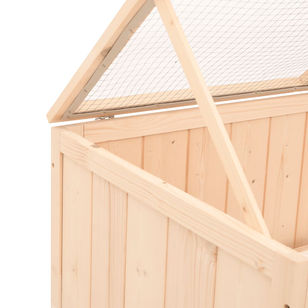 HKM-8614845 Solid Fir Wood Hamster Cage with Wire Mesh Roof – Ideal for Small Pets, Easy to Clean, 104x52x38 cm