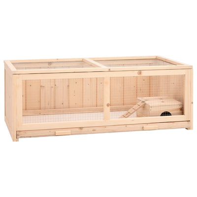 HKM-8614845 Solid Fir Wood Hamster Cage with Wire Mesh Roof – Ideal for Small Pets, Easy to Clean, 104x52x38 cm