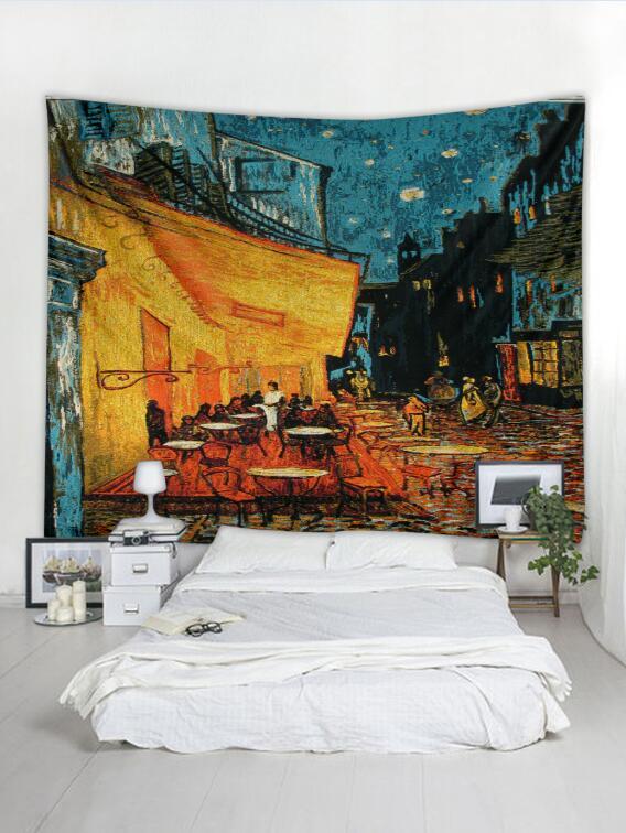 HKM-861523 Arles Night Cafe Tapestry - Available in 150x100cm, 150x130cm, and 150x230cm Sizes
