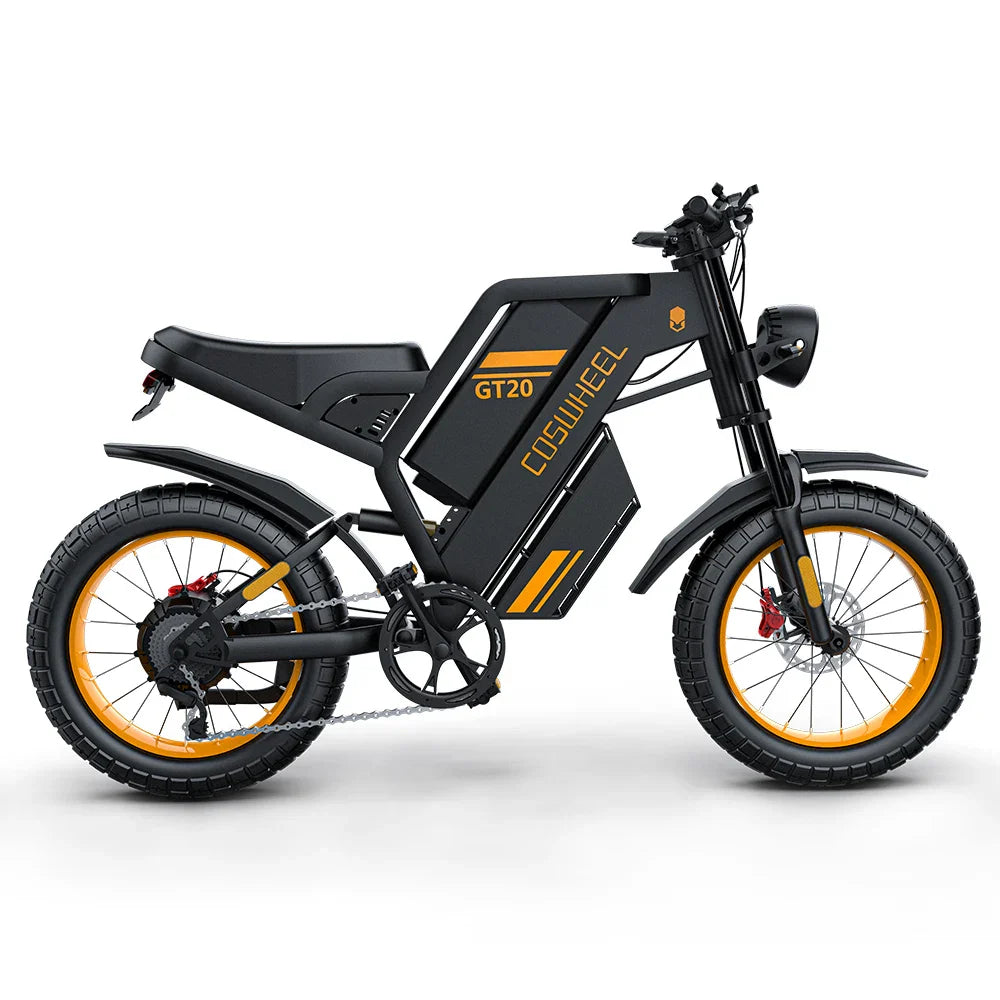 HKM-861523 Electric Off-Road E-Bike with 72V 3000W Motor, 20 Inch Wheels, 7 Speed Gears and Long Range Battery