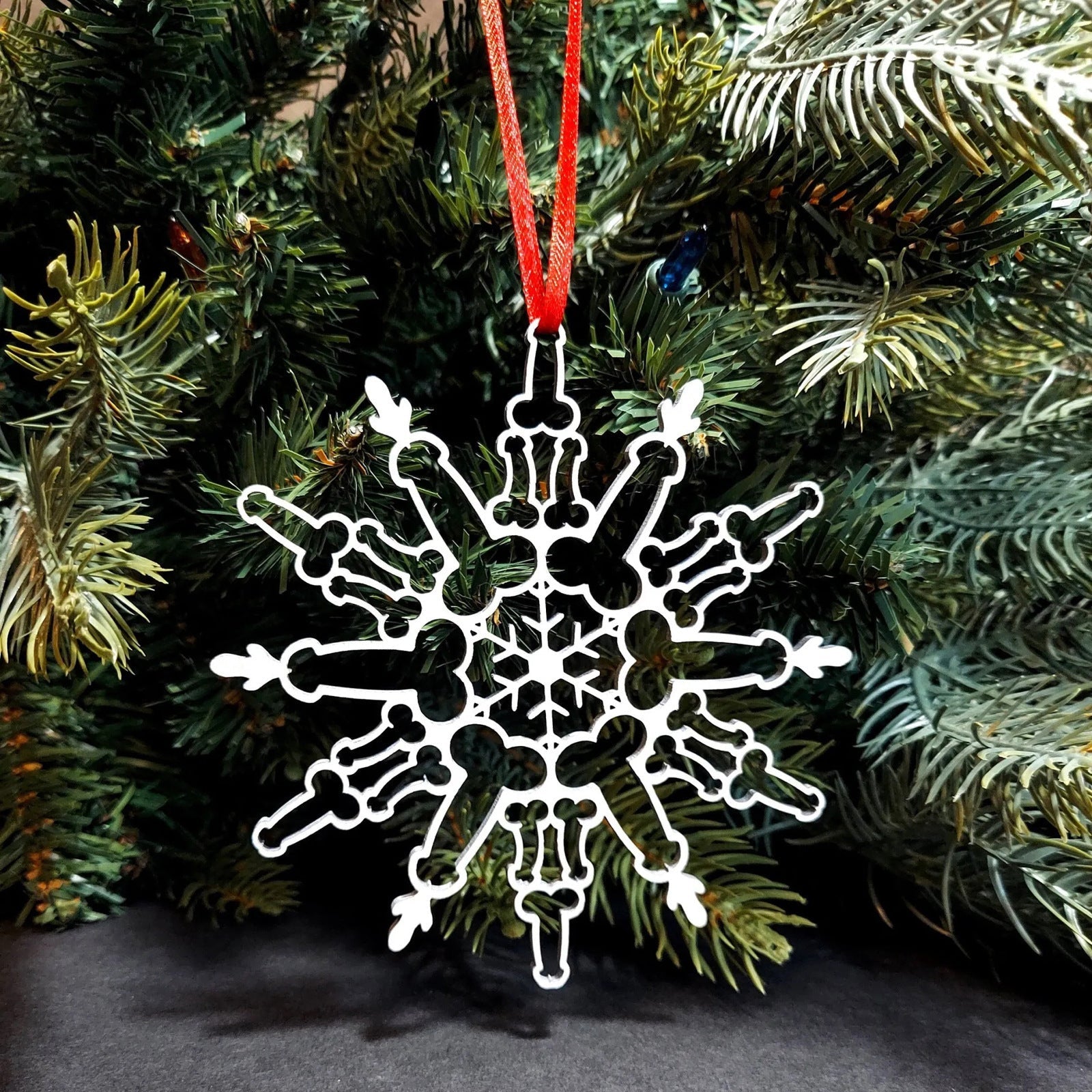HKM-861587 Wooden Christmas Snowflake Pendant - Decorative Boxwood Ornament for Home and Office