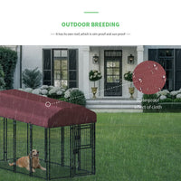 HKM-8616893 Square Tube Wire Running Cage with Single Door – 12 Piece Set, Steel & Oxford Fabric, 98"x50"x60"