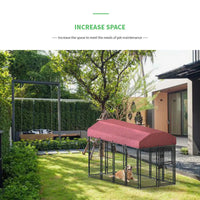 HKM-8616893 Square Tube Wire Running Cage with Single Door – 12 Piece Set, Steel & Oxford Fabric, 98"x50"x60"