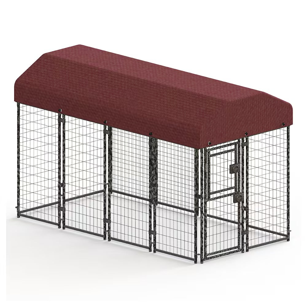 HKM-8616893 Square Tube Wire Running Cage with Single Door – 12 Piece Set, Steel & Oxford Fabric, 98"x50"x60"