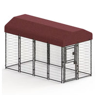 HKM-8616893 Square Tube Wire Running Cage with Single Door – 12 Piece Set, Steel & Oxford Fabric, 98"x50"x60"