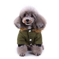 HKM-8617405 Winter Pet Clothing in Green, Grey, and Red - Warm Polyester Options Available in S, M, L, XL