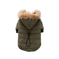 HKM-8617405 Winter Pet Clothing in Green, Grey, and Red - Warm Polyester Options Available in S, M, L, XL