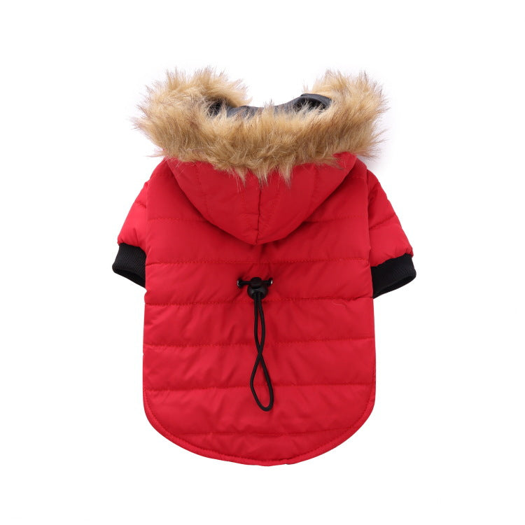 HKM-8617405 Winter Pet Clothing in Green, Grey, and Red - Warm Polyester Options Available in S, M, L, XL