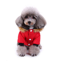 HKM-8617405 Winter Pet Clothing in Green, Grey, and Red - Warm Polyester Options Available in S, M, L, XL