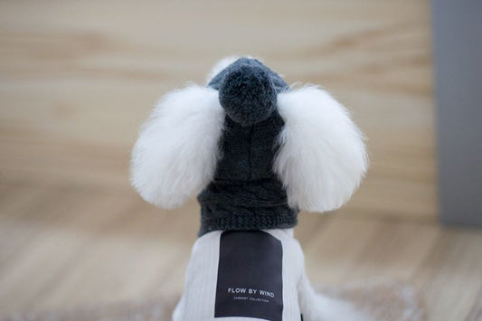 HKM-8618045 Cozy Dog Hat and Scarf Set for Autumn and Winter - Suitable for Small to Medium Breeds