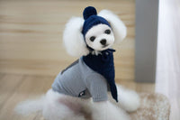 HKM-8618045 Cozy Dog Hat and Scarf Set for Autumn and Winter - Suitable for Small to Medium Breeds