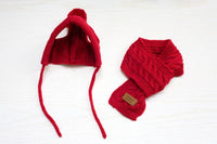 HKM-8618045 Cozy Dog Hat and Scarf Set for Autumn and Winter - Suitable for Small to Medium Breeds