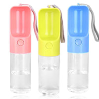 HKM-8619069 Portable Pet Water Bottle with Automatic Feeding System - 450ML Capacity, Blue and Green Options