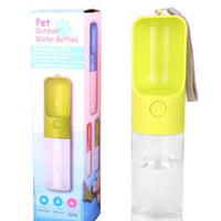 HKM-8619069 Portable Pet Water Bottle with Automatic Feeding System - 450ML Capacity, Blue and Green Options