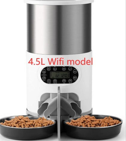 HKM-8619197 Automatic Pet Feeder with Stainless Steel Bowls - 3L and 4.5L Options Available