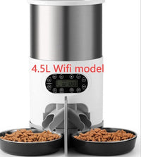 HKM-8619197 Automatic Pet Feeder with Stainless Steel Bowls - 3L and 4.5L Options Available
