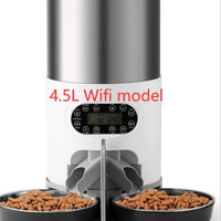 HKM-8619197 Automatic Pet Feeder with Stainless Steel Bowls - 3L and 4.5L Options Available
