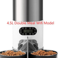 HKM-8619197 Automatic Pet Feeder with Stainless Steel Bowls - 3L and 4.5L Options Available