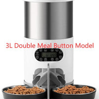 HKM-8619197 Automatic Pet Feeder with Stainless Steel Bowls - 3L and 4.5L Options Available