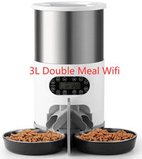 HKM-8619197 Automatic Pet Feeder with Stainless Steel Bowls - 3L and 4.5L Options Available