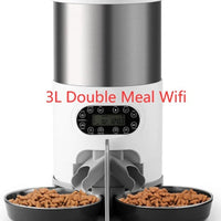 HKM-8619197 Automatic Pet Feeder with Stainless Steel Bowls - 3L and 4.5L Options Available
