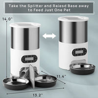 HKM-8619197 Automatic Pet Feeder with Stainless Steel Bowls - 3L and 4.5L Options Available