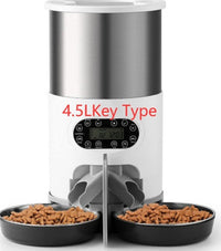 HKM-8619197 Automatic Pet Feeder with Stainless Steel Bowls - 3L and 4.5L Options Available