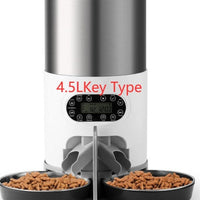 HKM-8619197 Automatic Pet Feeder with Stainless Steel Bowls - 3L and 4.5L Options Available