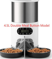 HKM-8619197 Automatic Pet Feeder with Stainless Steel Bowls - 3L and 4.5L Options Available